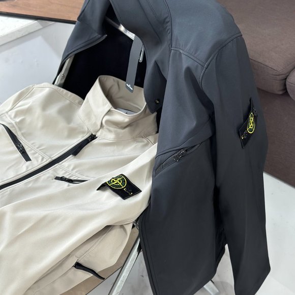 STONE ISLAND SS23 Solid Color Softshell Shirt Style Jacket - Picture 4 of 4